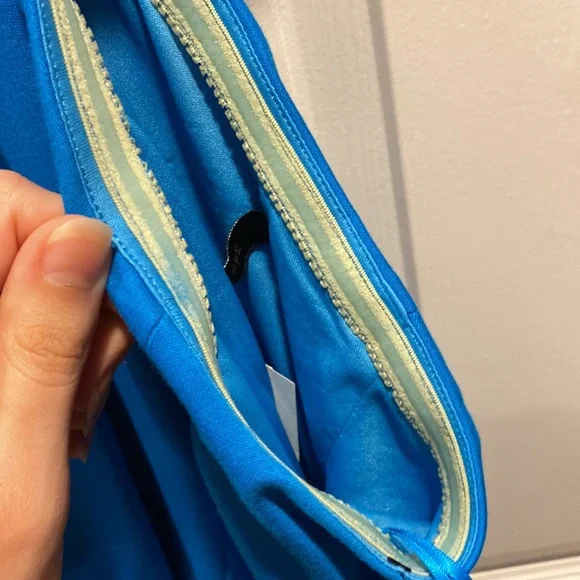 Cynthia Steffe Midi Dress Halter Neck Knee Length Blue Size 10 - Picture 10 of 17